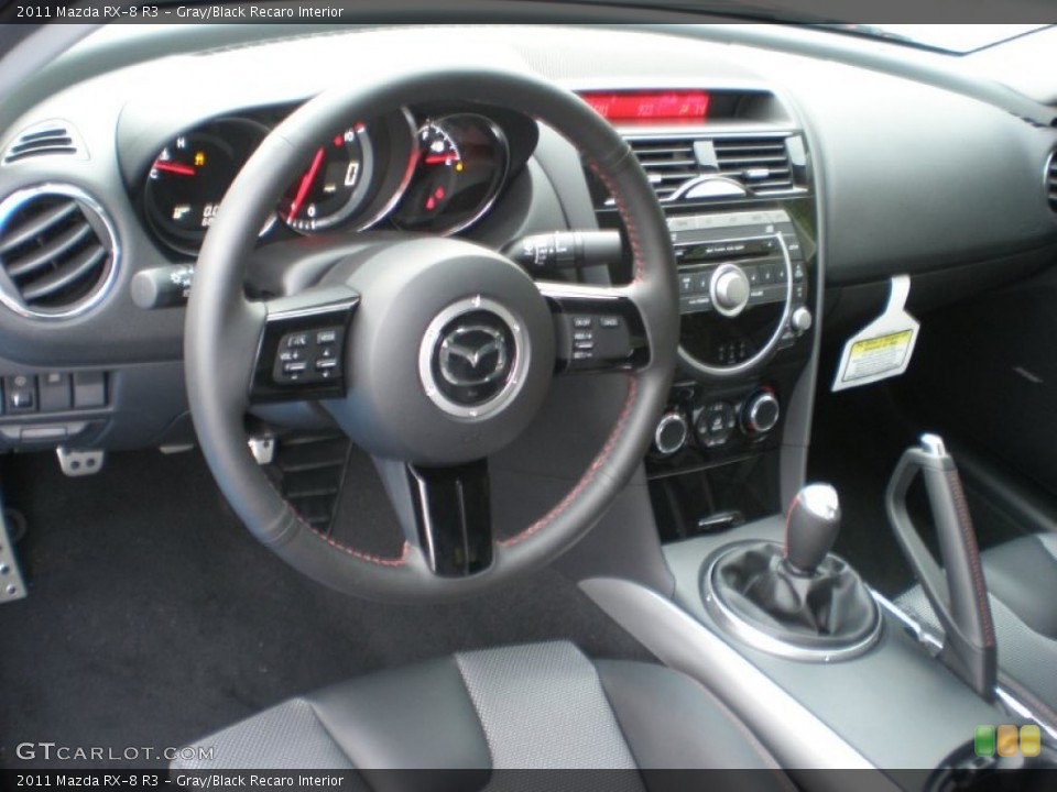 Gray/Black Recaro Interior Photo for the 2011 Mazda RX-8 R3 #54790242