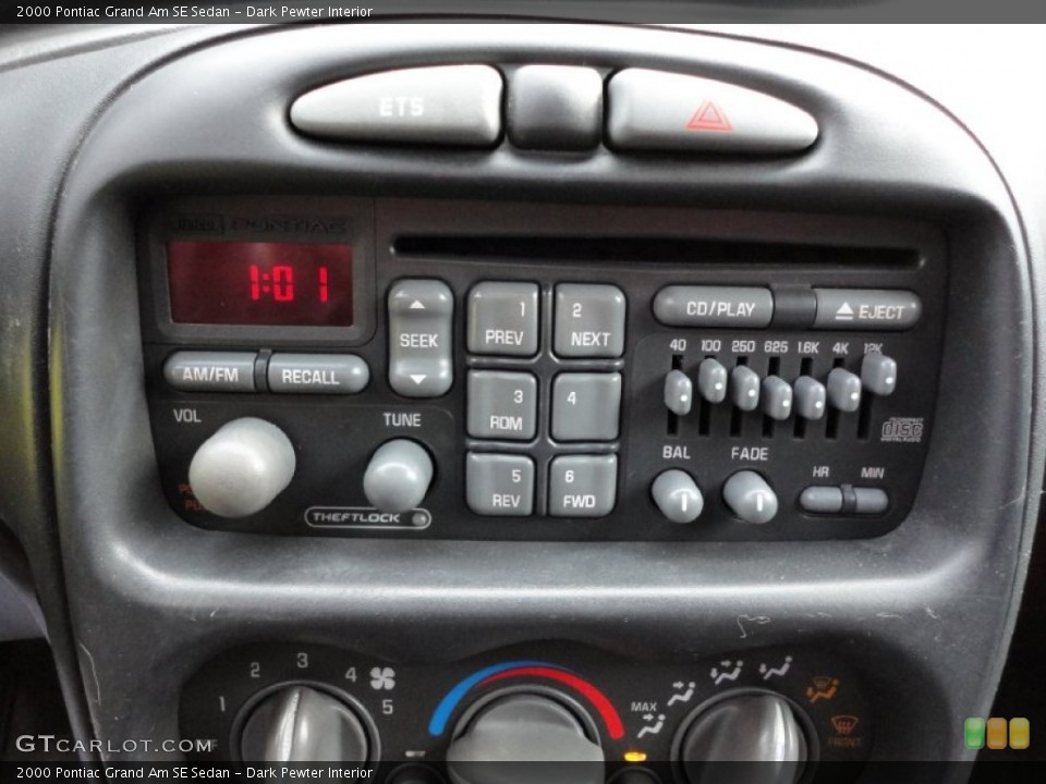 Dark Pewter Interior Controls for the 2000 Pontiac Grand Am SE Sedan #54790863