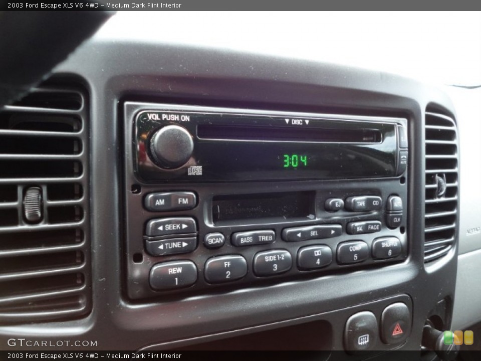 Medium Dark Flint Interior Audio System for the 2003 Ford Escape XLS V6 4WD #54790998