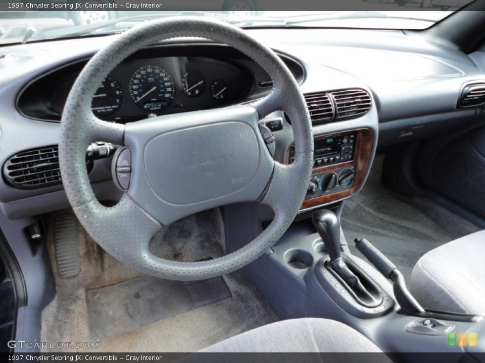 Gray Interior Steering Wheel for the 1997 Chrysler Sebring JXi Convertible #54791169