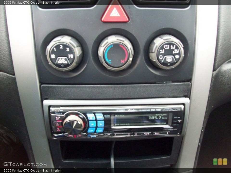 Black Interior Controls for the 2006 Pontiac GTO Coupe #54794506