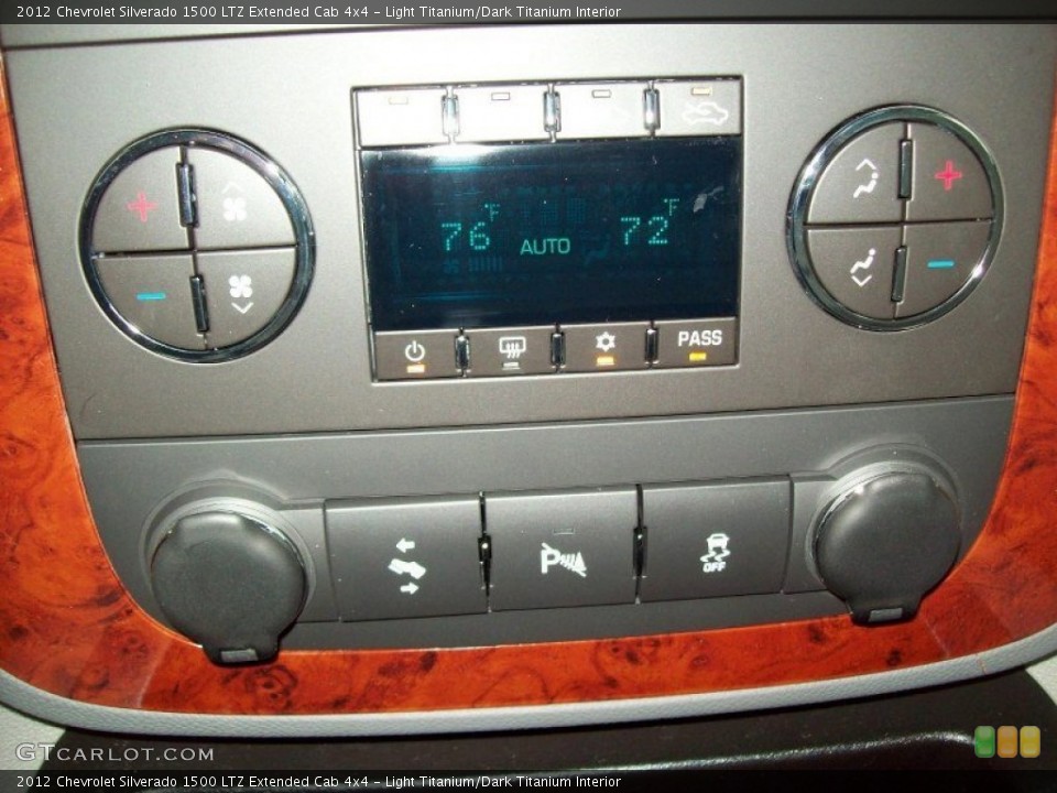 Light Titanium/Dark Titanium Interior Controls for the 2012 Chevrolet Silverado 1500 LTZ Extended Cab 4x4 #54794947
