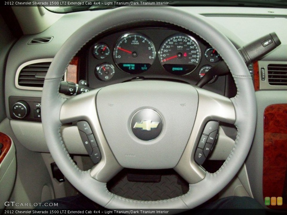 Light Titanium/Dark Titanium Interior Steering Wheel for the 2012 Chevrolet Silverado 1500 LTZ Extended Cab 4x4 #54795070