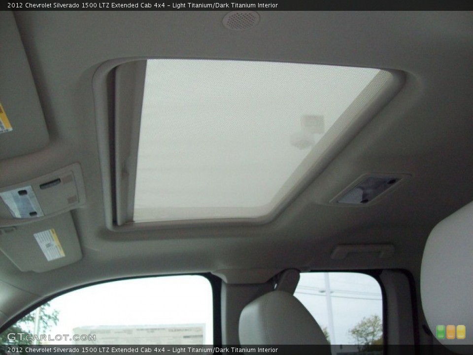 Light Titanium/Dark Titanium Interior Sunroof for the 2012 Chevrolet Silverado 1500 LTZ Extended Cab 4x4 #54795124