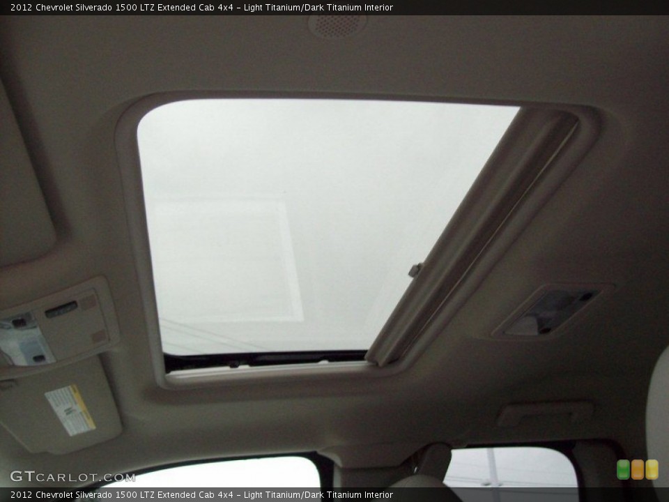 Light Titanium/Dark Titanium Interior Sunroof for the 2012 Chevrolet Silverado 1500 LTZ Extended Cab 4x4 #54795133