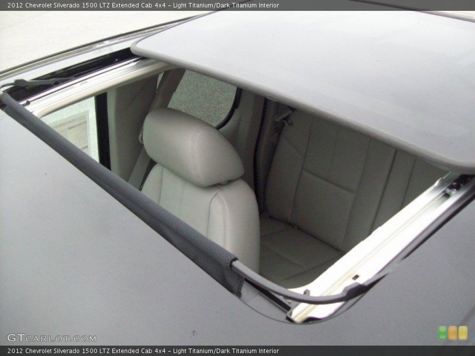 Light Titanium/Dark Titanium Interior Sunroof for the 2012 Chevrolet Silverado 1500 LTZ Extended Cab 4x4 #54795151