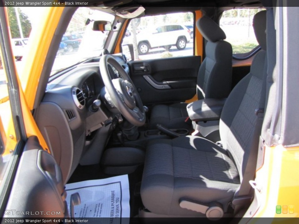 Black Interior Photo for the 2012 Jeep Wrangler Sport 4x4 #54795252