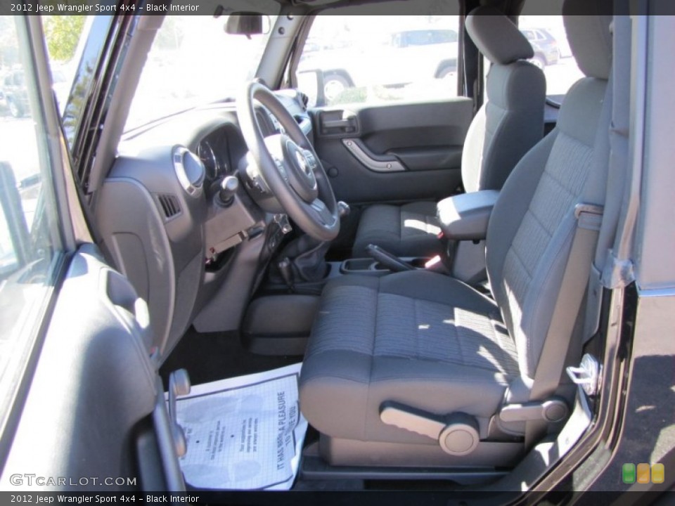 Black Interior Photo for the 2012 Jeep Wrangler Sport 4x4 #54795364