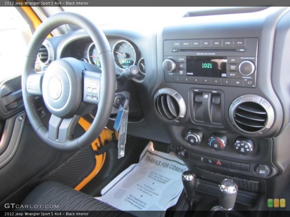 Black Interior Dashboard for the 2012 Jeep Wrangler Sport S 4x4 #54795868