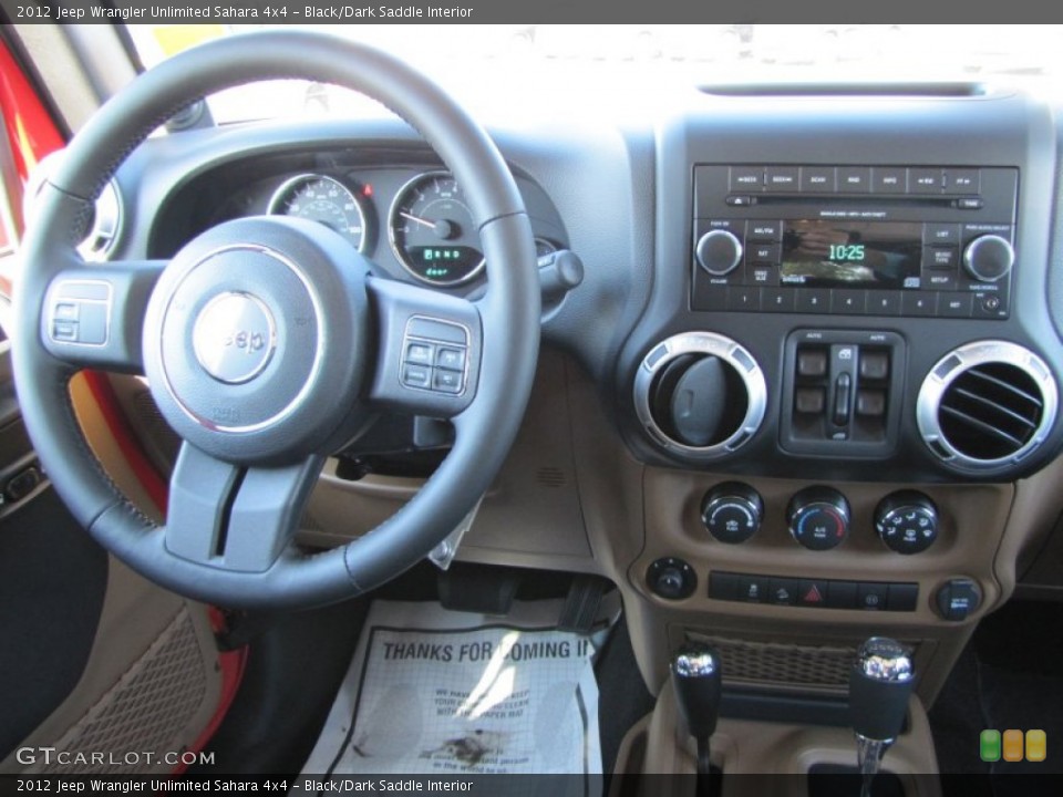 Black/Dark Saddle Interior Dashboard for the 2012 Jeep Wrangler Unlimited Sahara 4x4 #54796765