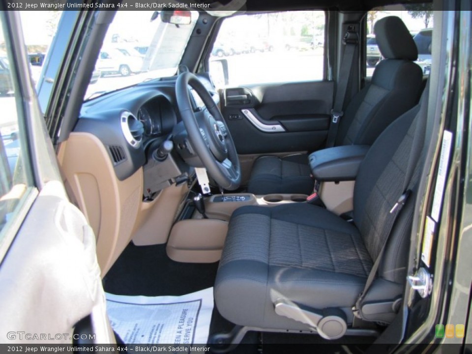 Black/Dark Saddle Interior Photo for the 2012 Jeep Wrangler Unlimited Sahara 4x4 #54797362