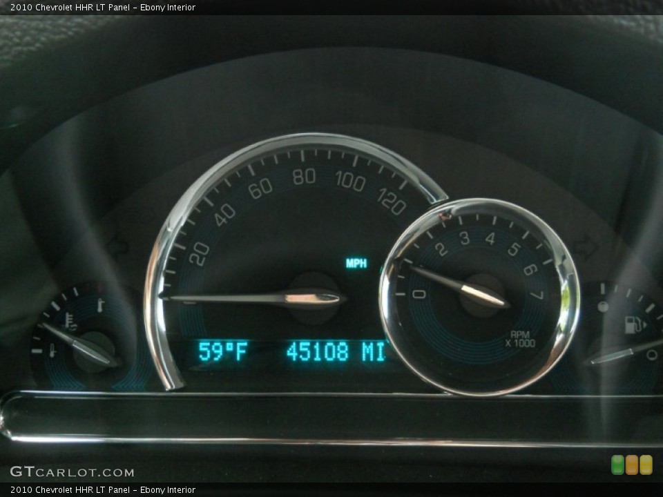 Ebony Interior Gauges for the 2010 Chevrolet HHR LT Panel #54797692