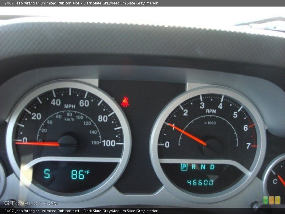 Dark Slate Gray/Medium Slate Gray Interior Gauges for the 2007 Jeep Wrangler Unlimited Rubicon 4x4 #54797866