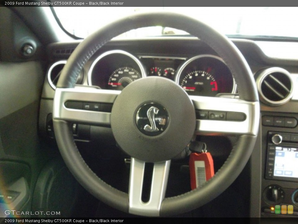 Black/Black Interior Steering Wheel for the 2009 Ford Mustang Shelby GT500KR Coupe #54798691