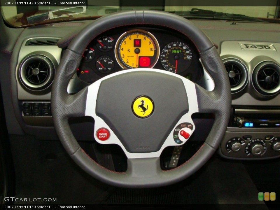 Charcoal Interior Steering Wheel for the 2007 Ferrari F430 Spider F1 #54801331