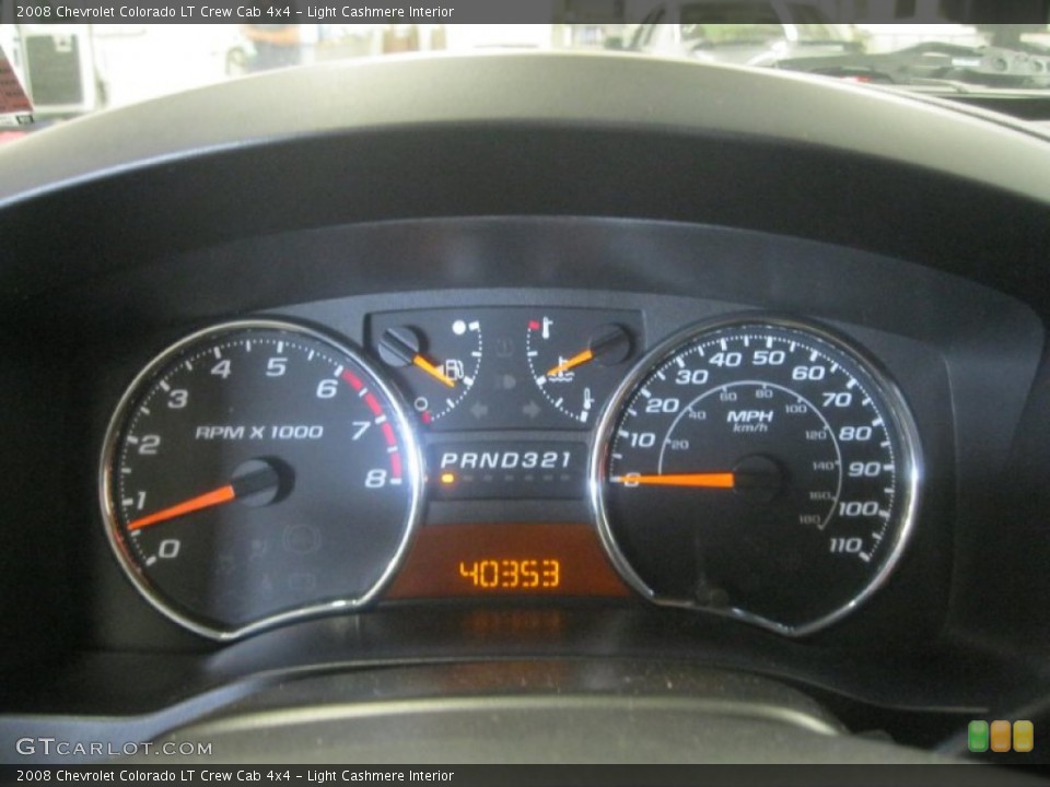 Light Cashmere Interior Gauges for the 2008 Chevrolet Colorado LT Crew Cab 4x4 #54801712
