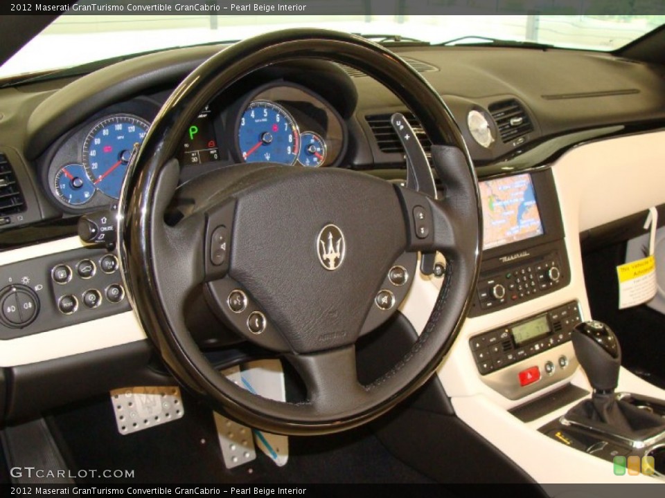 Pearl Beige Interior Steering Wheel for the 2012 Maserati GranTurismo Convertible GranCabrio #54801919