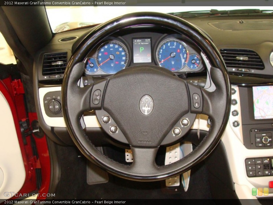 Pearl Beige Interior Steering Wheel for the 2012 Maserati GranTurismo Convertible GranCabrio #54801928