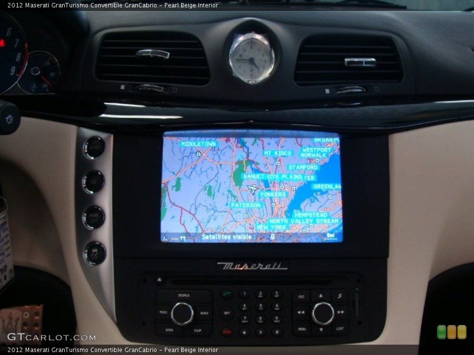 Pearl Beige Interior Navigation for the 2012 Maserati GranTurismo Convertible GranCabrio #54801938