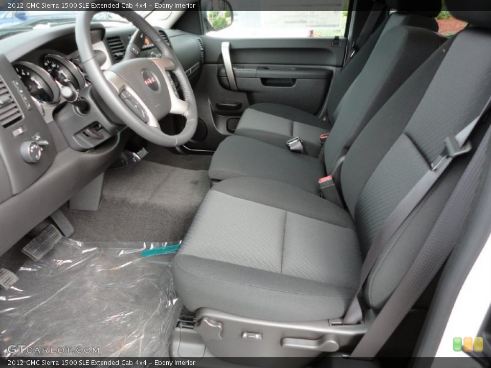 Ebony Interior Photo for the 2012 GMC Sierra 1500 SLE Extended Cab 4x4 #54806536