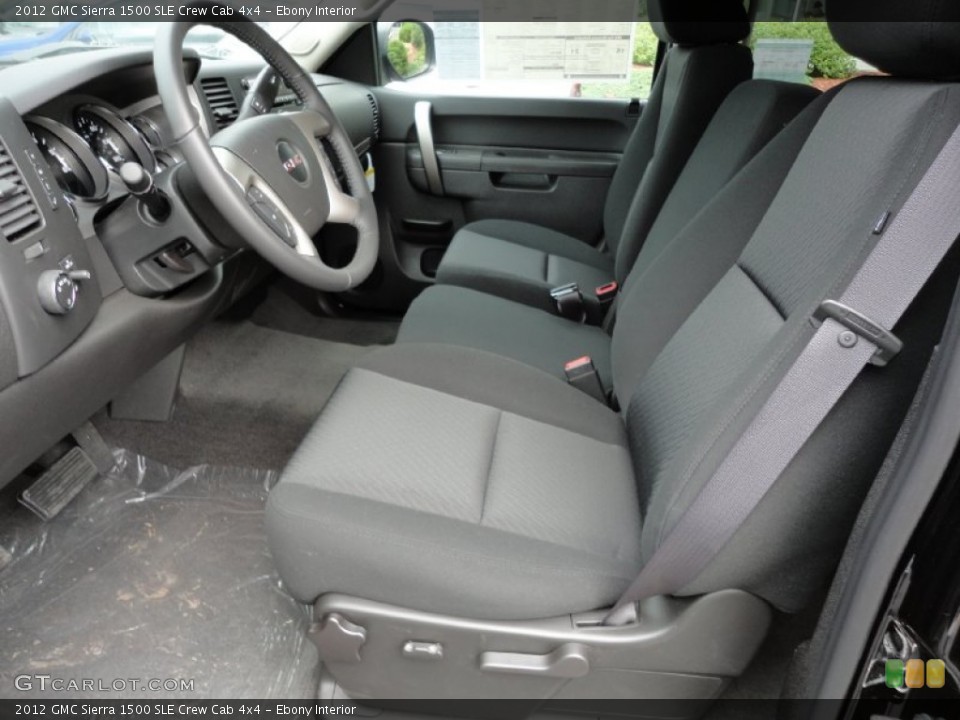 Ebony Interior Photo for the 2012 GMC Sierra 1500 SLE Crew Cab 4x4 #54806716