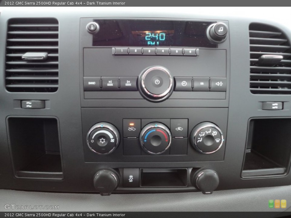 Dark Titanium Interior Controls for the 2012 GMC Sierra 2500HD Regular Cab 4x4 #54807052