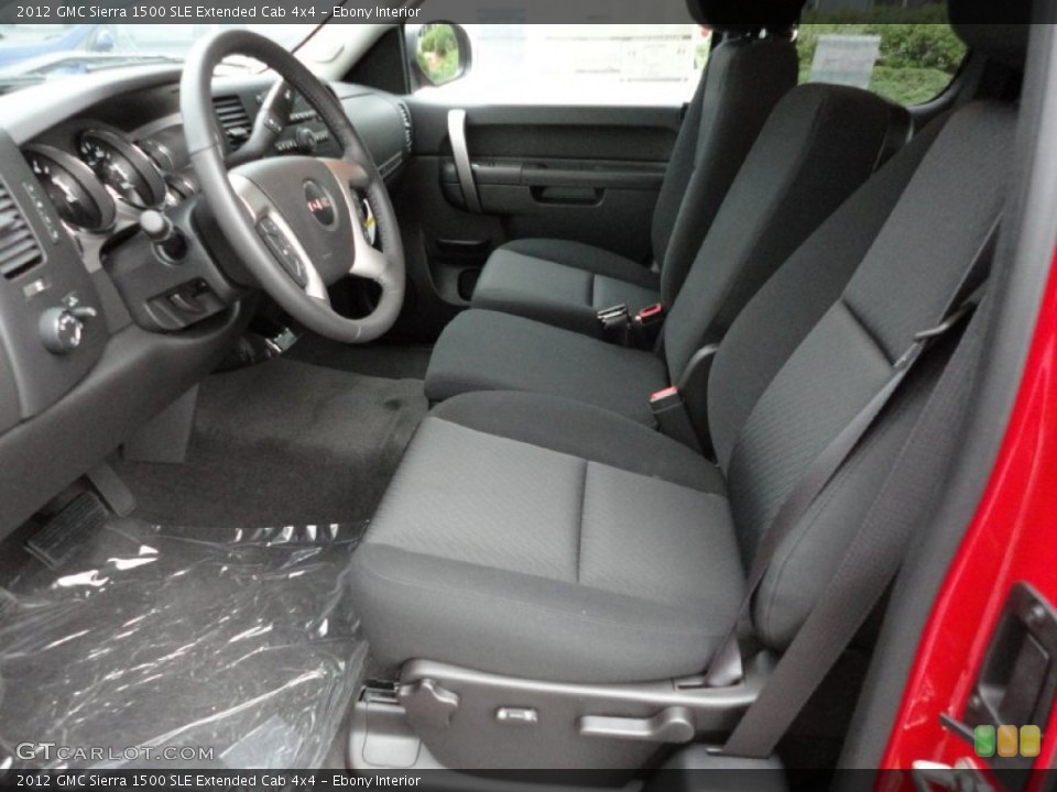 Ebony Interior Photo for the 2012 GMC Sierra 1500 SLE Extended Cab 4x4 #54807130