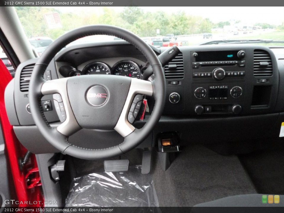 Ebony Interior Dashboard for the 2012 GMC Sierra 1500 SLE Extended Cab 4x4 #54807136