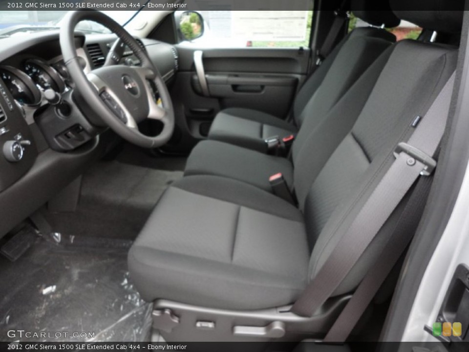Ebony Interior Photo for the 2012 GMC Sierra 1500 SLE Extended Cab 4x4 #54807255