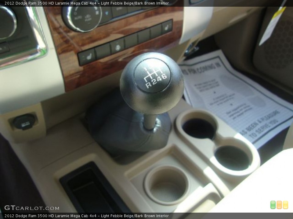 Light Pebble Beige/Bark Brown Interior Transmission for the 2012 Dodge Ram 3500 HD Laramie Mega Cab 4x4 #54807529