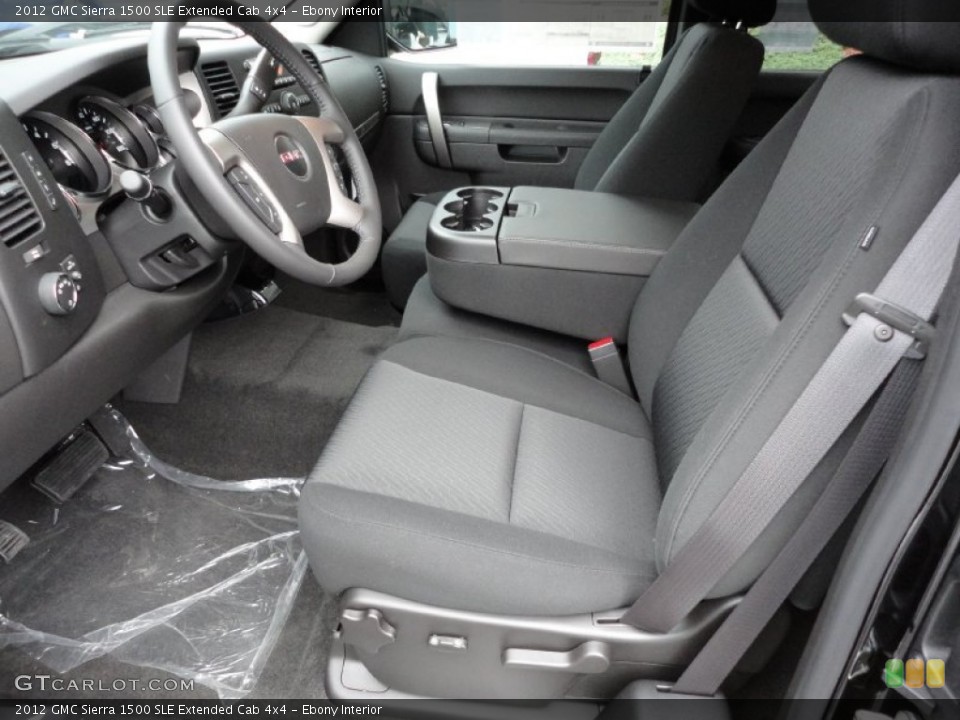 Ebony Interior Photo for the 2012 GMC Sierra 1500 SLE Extended Cab 4x4 #54807634