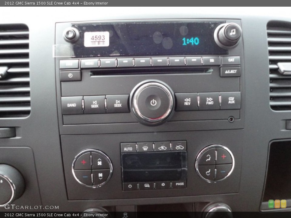 Ebony Interior Controls for the 2012 GMC Sierra 1500 SLE Crew Cab 4x4 #54807793