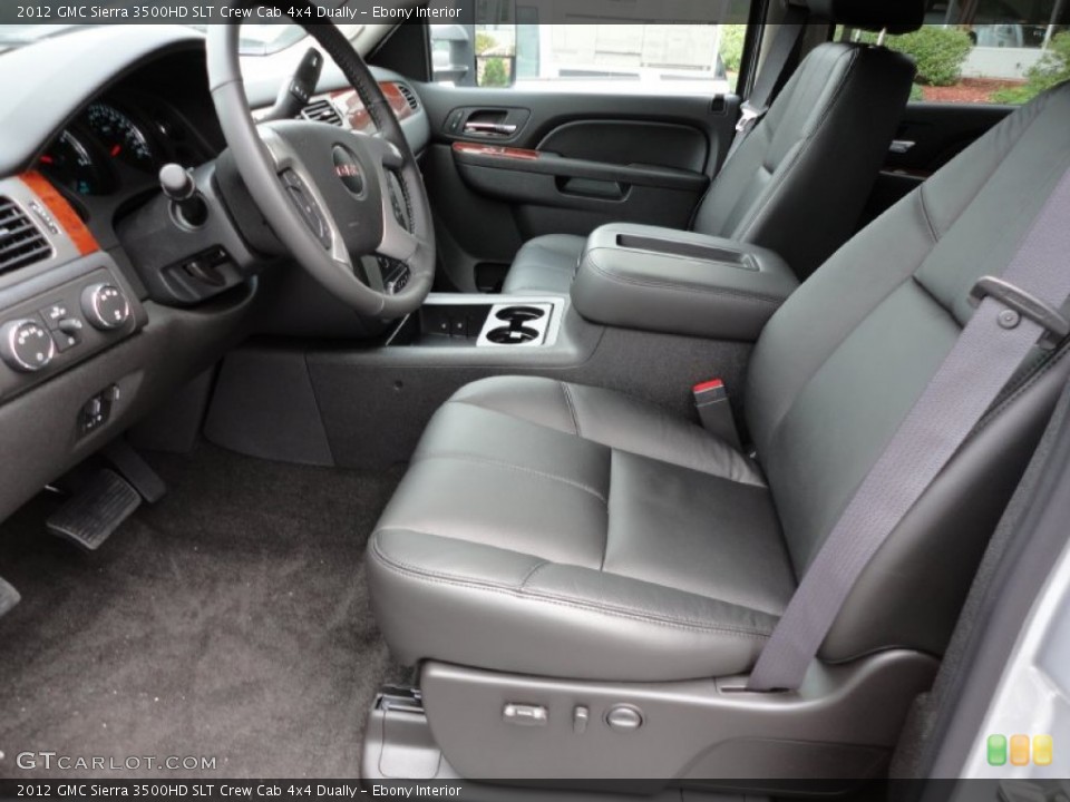 Ebony Interior Photo for the 2012 GMC Sierra 3500HD SLT Crew Cab 4x4 Dually #54808125