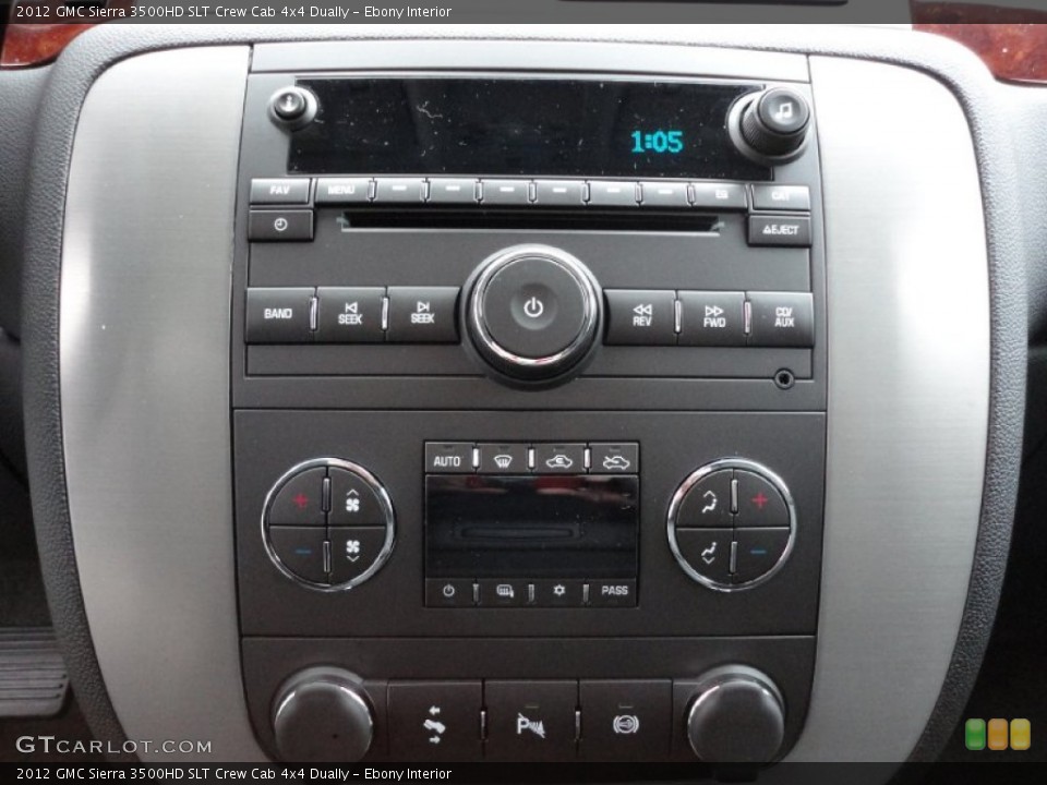 Ebony Interior Controls for the 2012 GMC Sierra 3500HD SLT Crew Cab 4x4 Dually #54808162