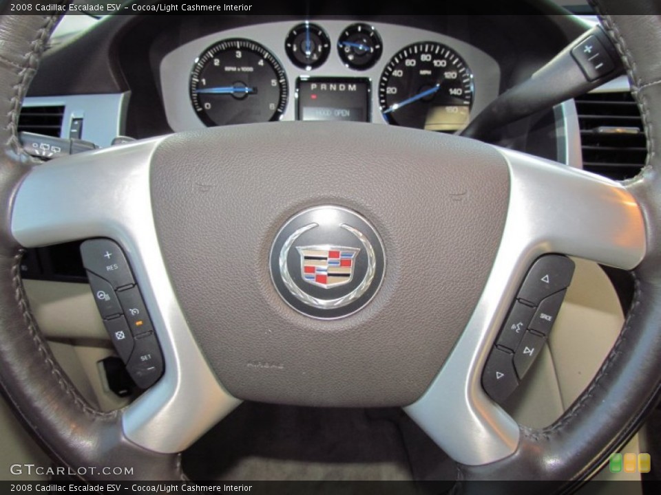 Cocoa/Light Cashmere Interior Controls for the 2008 Cadillac Escalade ESV #54809122