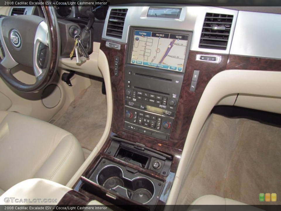 Cocoa/Light Cashmere Interior Controls for the 2008 Cadillac Escalade ESV #54809125