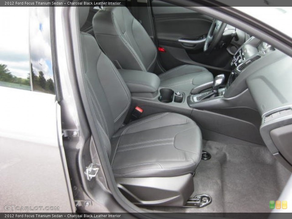 Charcoal Black Leather Interior Photo for the 2012 Ford Focus Titanium Sedan #54810703
