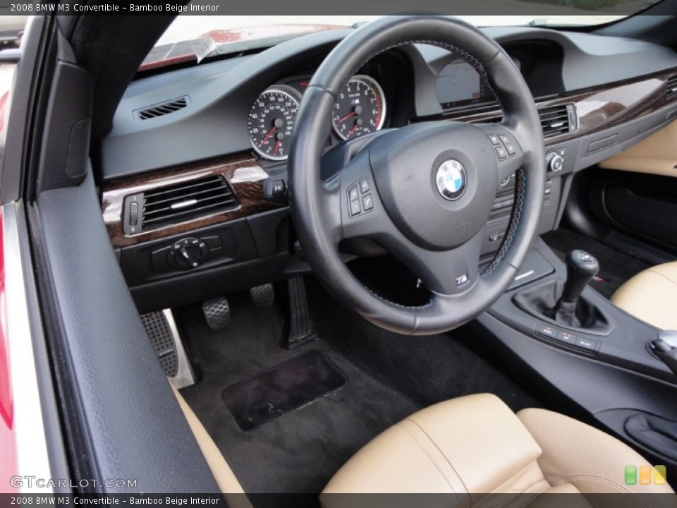 Bamboo Beige Interior Steering Wheel for the 2008 BMW M3 Convertible #54812519