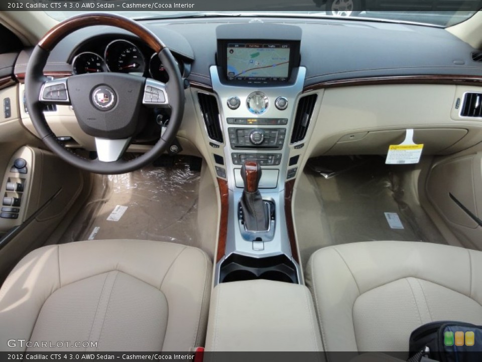 Cashmere/Cocoa Interior Dashboard for the 2012 Cadillac CTS 4 3.0 AWD Sedan #54814180