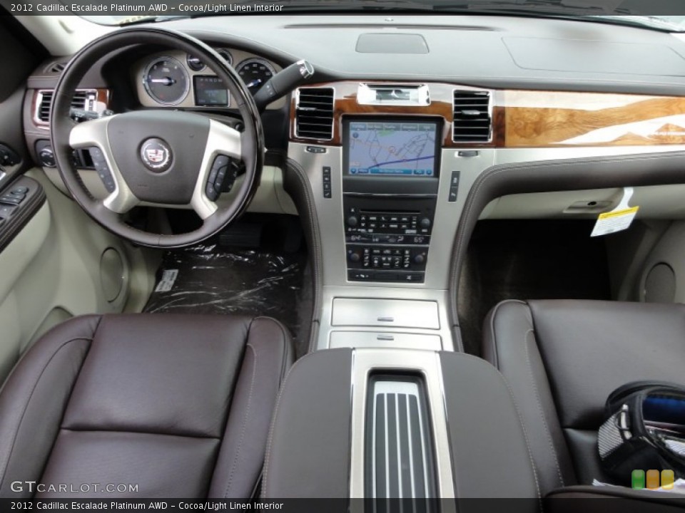 Cocoa/Light Linen Interior Dashboard for the 2012 Cadillac Escalade Platinum AWD #54814258