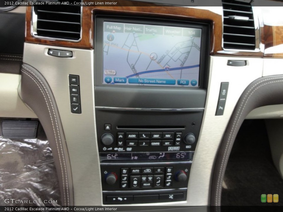 Cocoa/Light Linen Interior Navigation for the 2012 Cadillac Escalade Platinum AWD #54814270