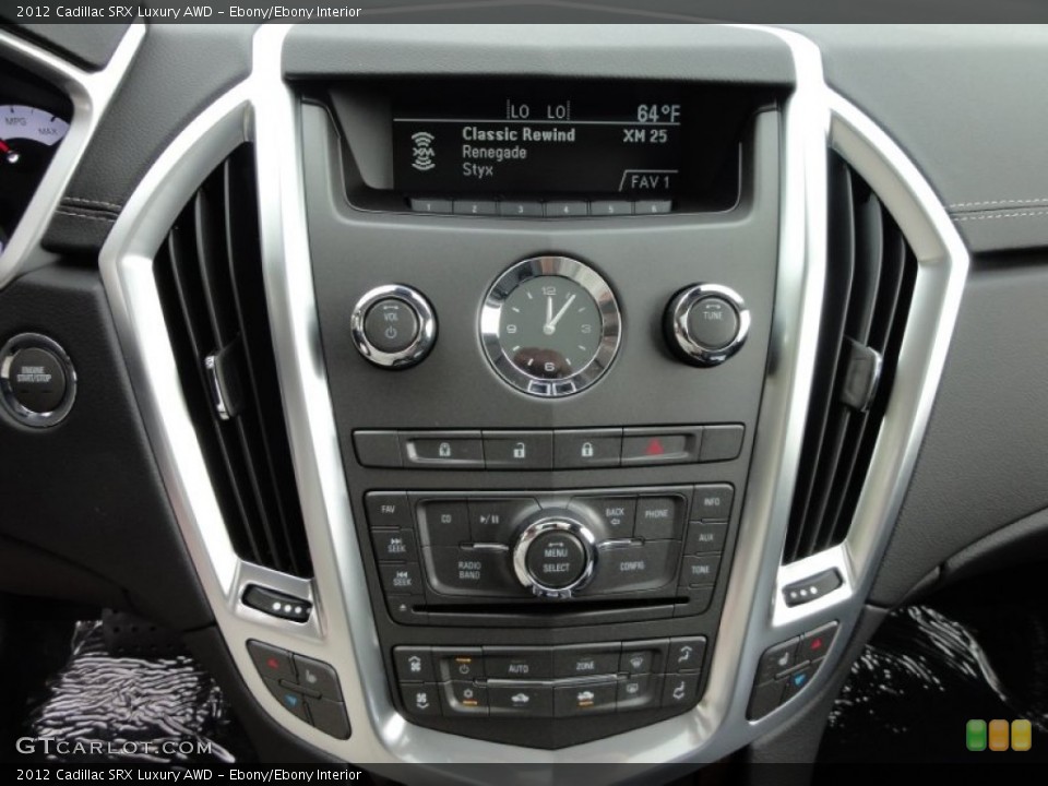 Ebony/Ebony Interior Controls for the 2012 Cadillac SRX Luxury AWD #54814501