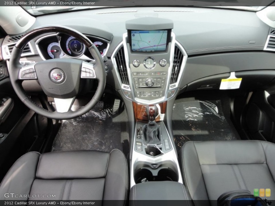 Ebony/Ebony Interior Dashboard for the 2012 Cadillac SRX Luxury AWD #54814528