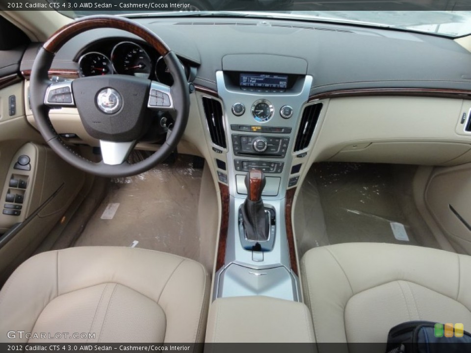 Cashmere/Cocoa Interior Dashboard for the 2012 Cadillac CTS 4 3.0 AWD Sedan #54814564