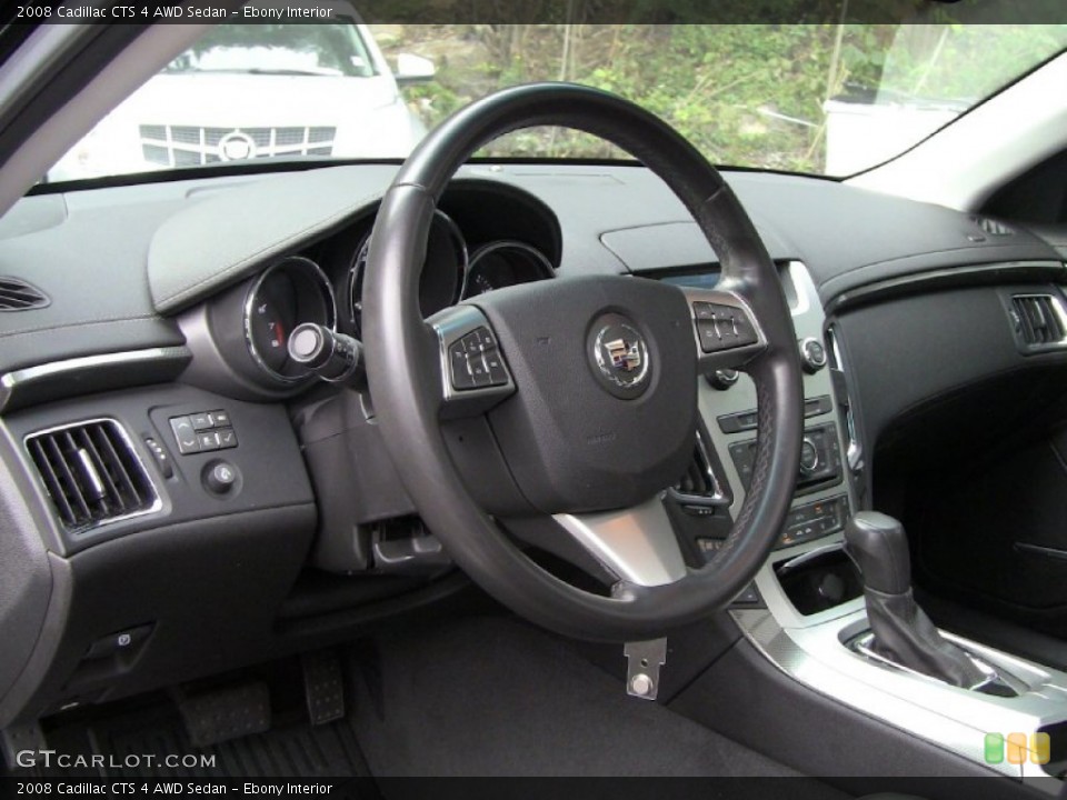 Ebony Interior Steering Wheel for the 2008 Cadillac CTS 4 AWD Sedan #54815749