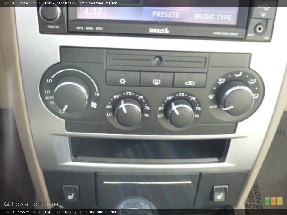 Dark Khaki/Light Graystone Interior Controls for the 2009 Chrysler 300 C HEMI #54817126