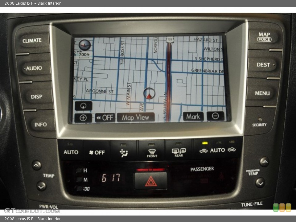 Black Interior Navigation for the 2008 Lexus IS F #54817132