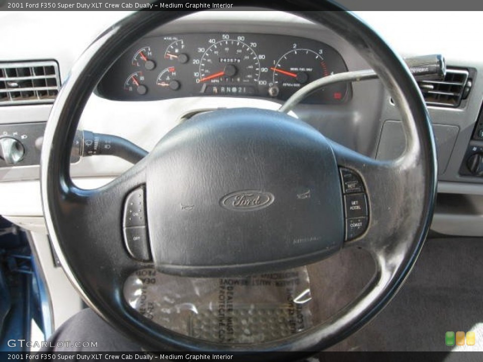 Medium Graphite Interior Steering Wheel for the 2001 Ford F350 Super Duty XLT Crew Cab Dually #54817331