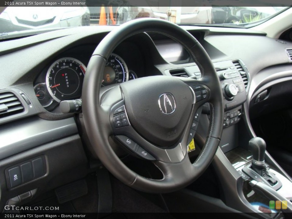 Ebony Interior Steering Wheel for the 2011 Acura TSX Sport Wagon #54819970