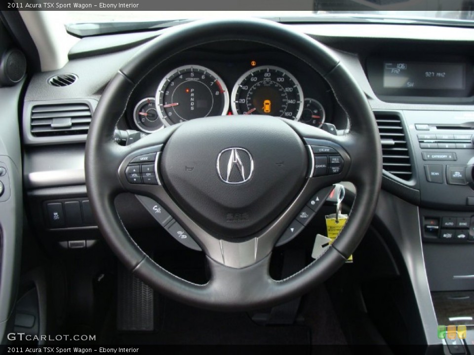 Ebony Interior Steering Wheel for the 2011 Acura TSX Sport Wagon #54819979